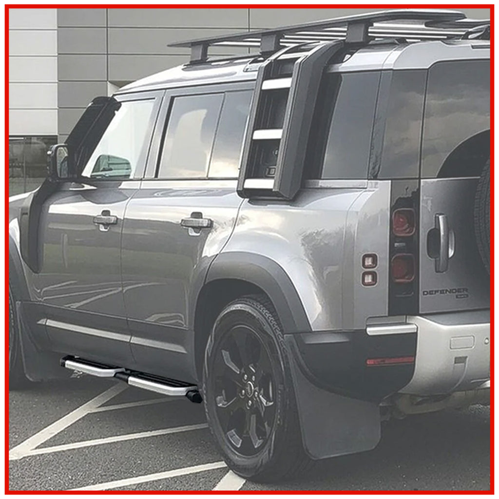 Land Rover Defender Side Stepper ( Side Foot Step ) || Black / Black A