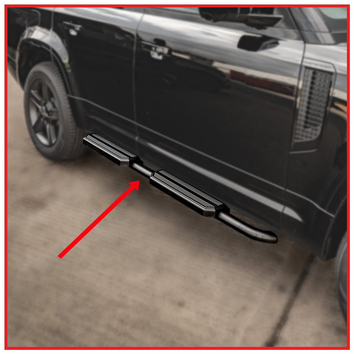 Land Rover Defender Side Stepper ( Side Foot Step ) || Black