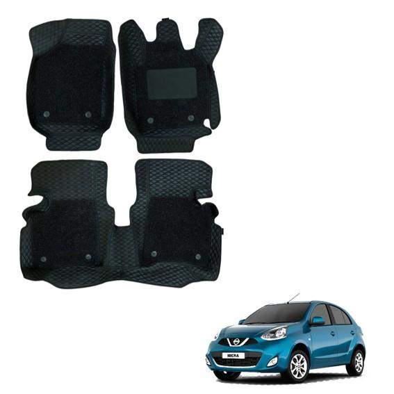 Premium Mat Carpet for Nissan Micra - Black Colour