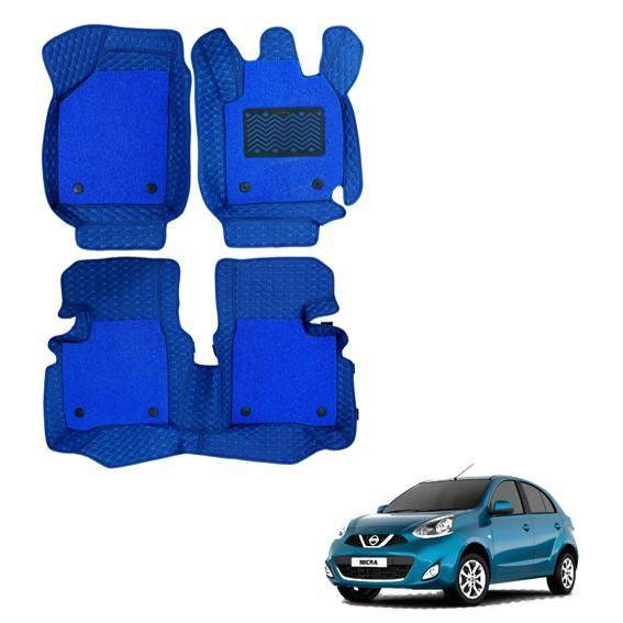 All-Weather 7D Mats for Nissan Micra - Blue Colour