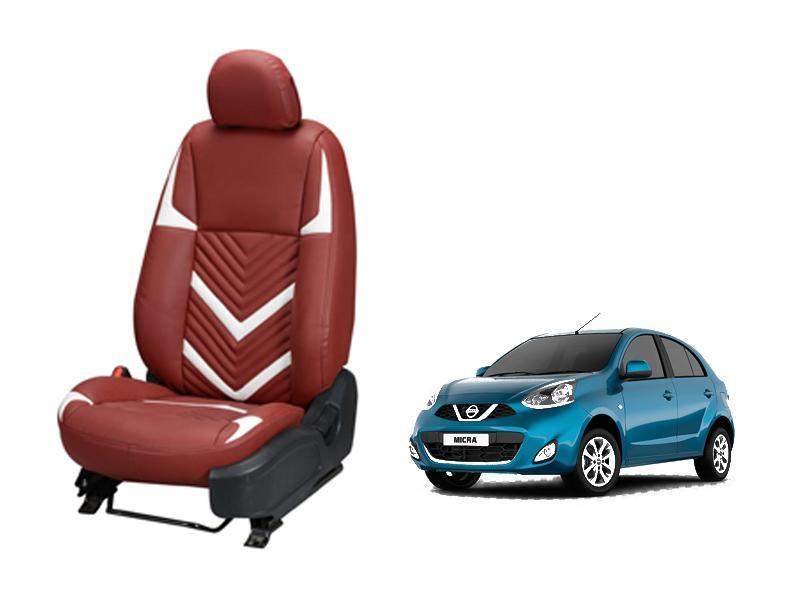 Nissan Micra Zig Zag SERIES 3D CUSTOM ART LEATHER CAR SEAT COVERS