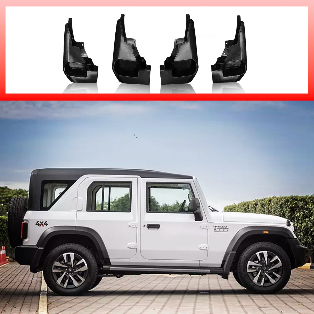 Mahindra Thar Roxx Mud Flaps/Guard