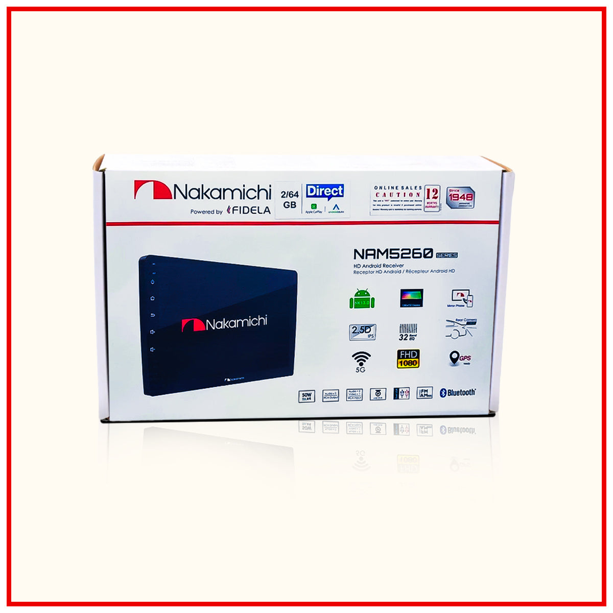 Nakamichi NAM5260 9” (4GB+64GB) Android Media Stereo Player