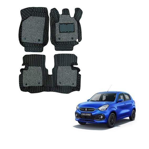 Maruti Suzuki New Celerio Premium Floor Mats - Black/Silver Colour