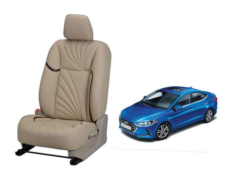 Hyundai New Elantra Nappa Leather Seat Cover - Dove Design