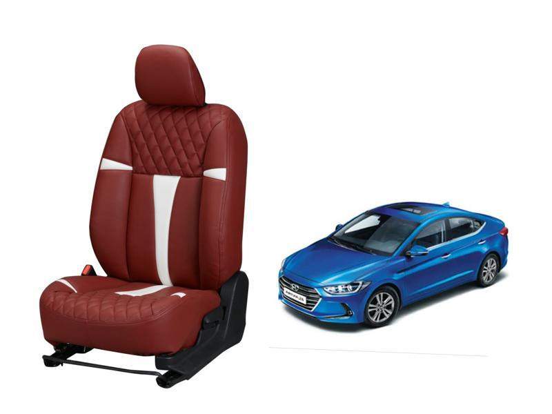 Hyundai New Elantra Art Leather Seat Cover - Racing Design