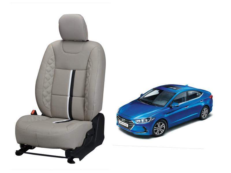 Hyundai New Elantra Nappa Leather Seat Cover - Center Line Design