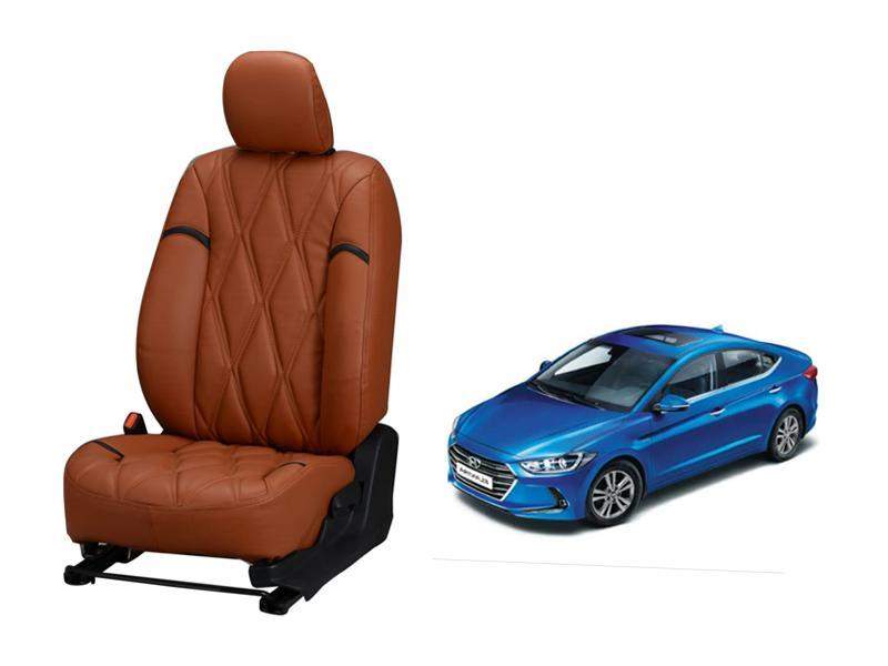 Hyundai New Elantra Nappa Leather Seat Cover - Kite Design