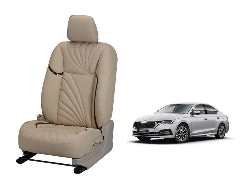 Skoda New Octavia Dove Series 3D Custom Nappa Leather Car Seat Cover