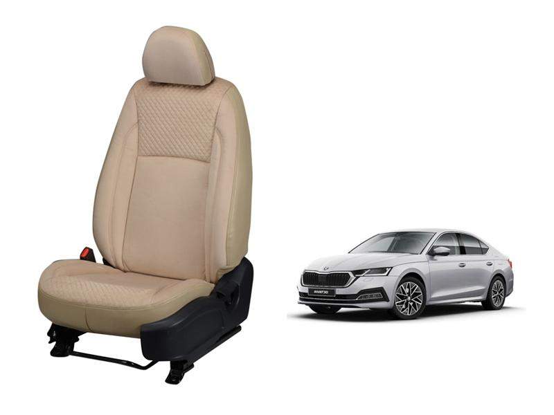 Skoda New Octavia Velvet SERIES 3D CUSTOM ART LEATHER CAR SEAT COVERS