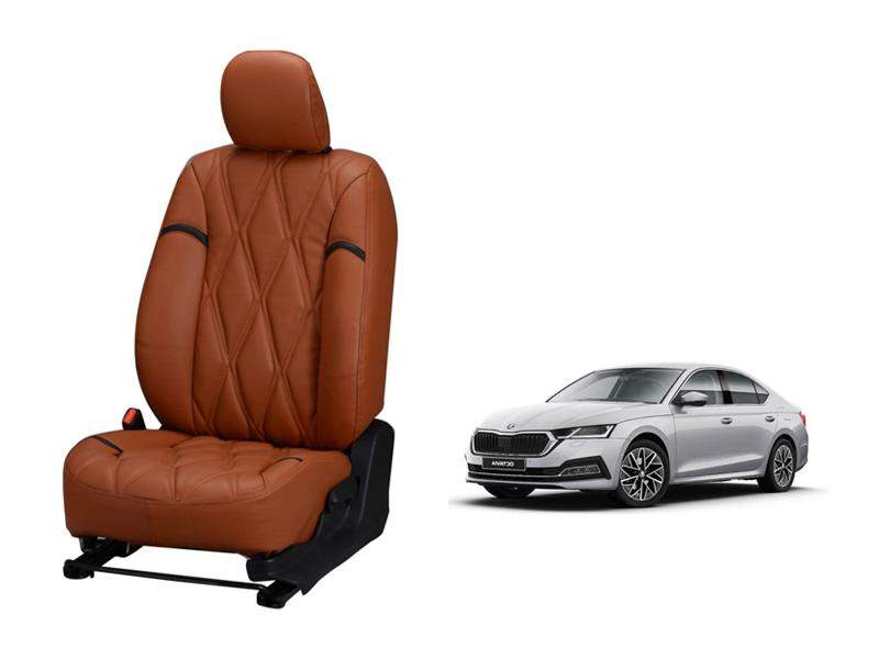 Skoda New Octavia Kite Series 3D Custom Nappa Leather Car Seat Covers