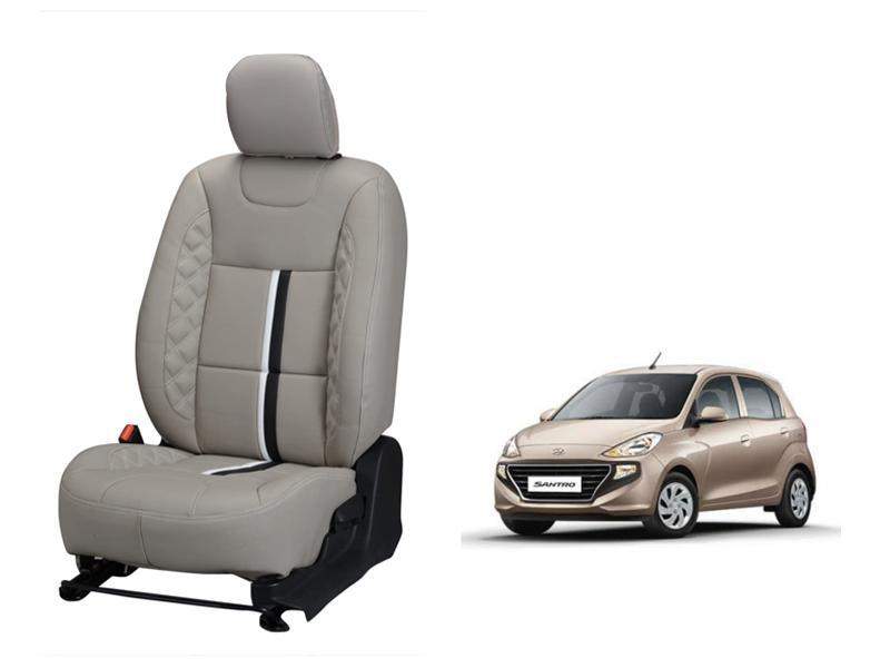 Hyundai New Santro Nappa Leather Seat Cover - Centre Line Design