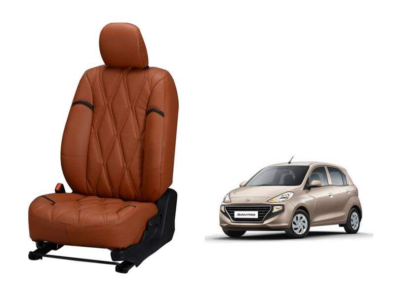 Hyundai New Santro Nappa Leather Seat Cover - Kite Design