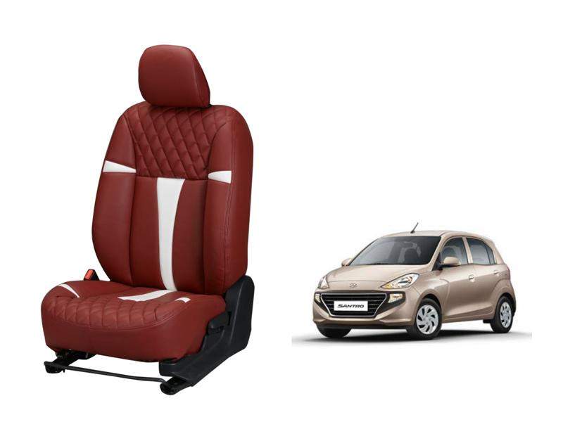 Hyundai New Santro Art Leather Seat Cover - Racing Design