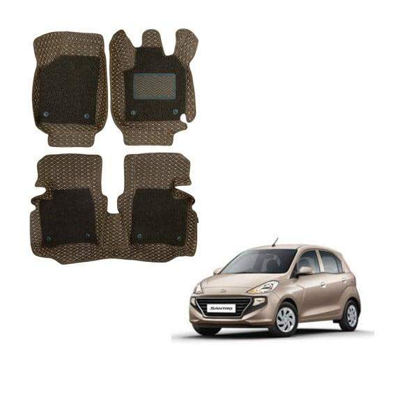 Hyundai New Santro Luxury 7D Boot Mat - Brown Colour