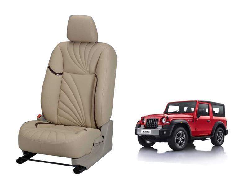 Mahindra New Thar Dove Series 3D Custom Nappa Leather Car Seat Cover