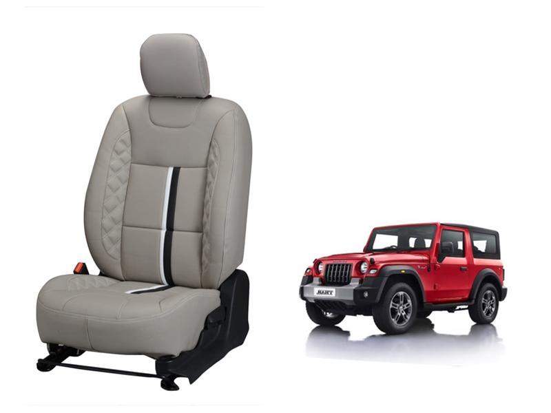 Mahindra New Thar Trace Series 3D Custom Nappa Leather Car Seat Covers