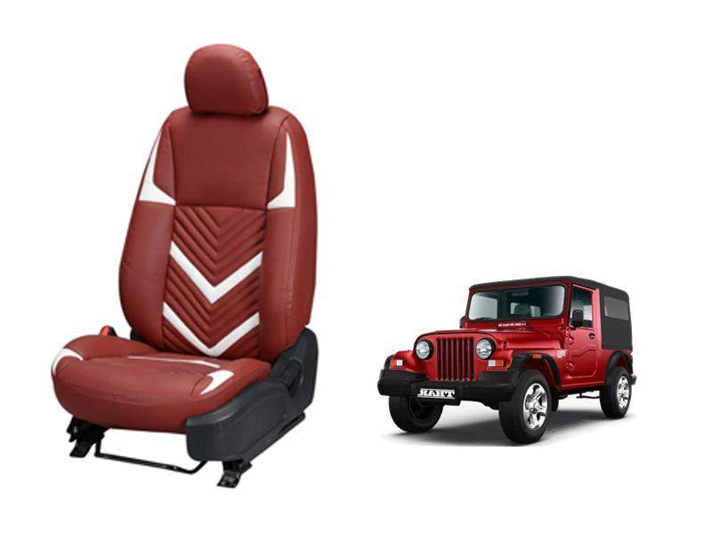 Mahindra Old Thar Zig Zag SERIES 3D CUSTOM ART LEATHER CAR SEAT COVERS