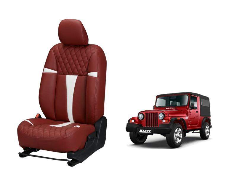 Mahindra Thar Racing series 3D Custom art leather car seat covers