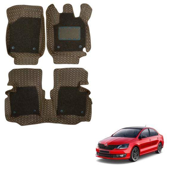 Attractive Floor Mats for Skoda Rapid - Brown Colour