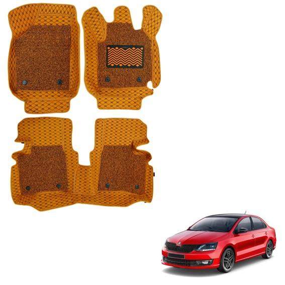 Skoda Rapid Spacious 7D Mat Carpet - Tan Colour