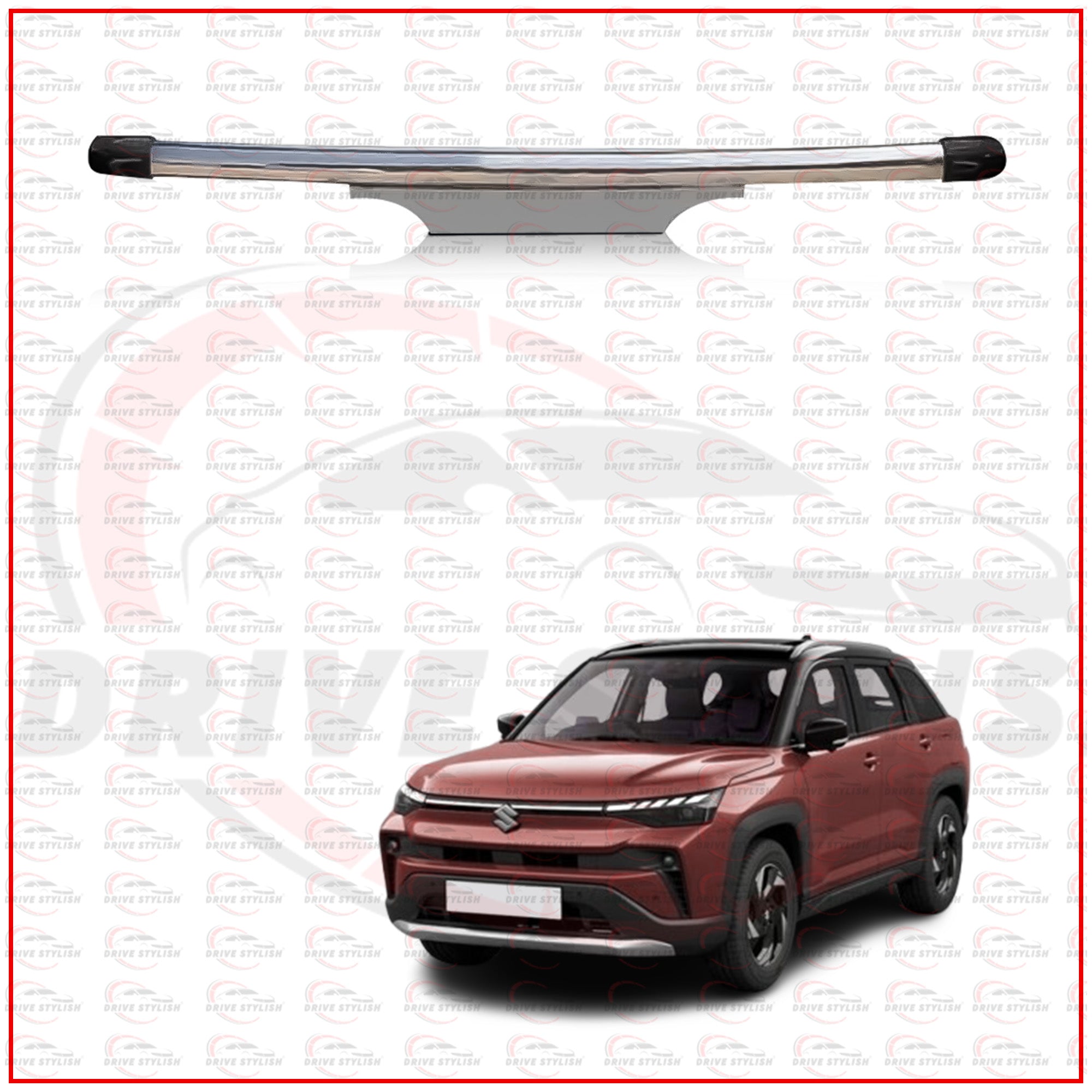 Rear Bumper Guard for Maruti Suzuki Victoris || Steel With Car Name Plate
