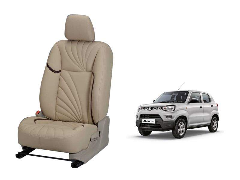 Maruti Suzuki S-Presso Dove Series 3D Custom Nappa Leather Car Seat Cover