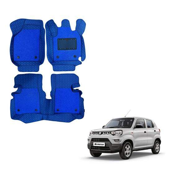 Maruti Suzuki S-Presso Attractive 7D Foot Mats - Blue Colour