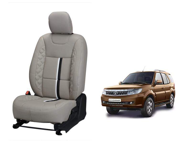 Tata Safari Storme Trace Series 3D Custom Nappa Leather Car Seat Covers