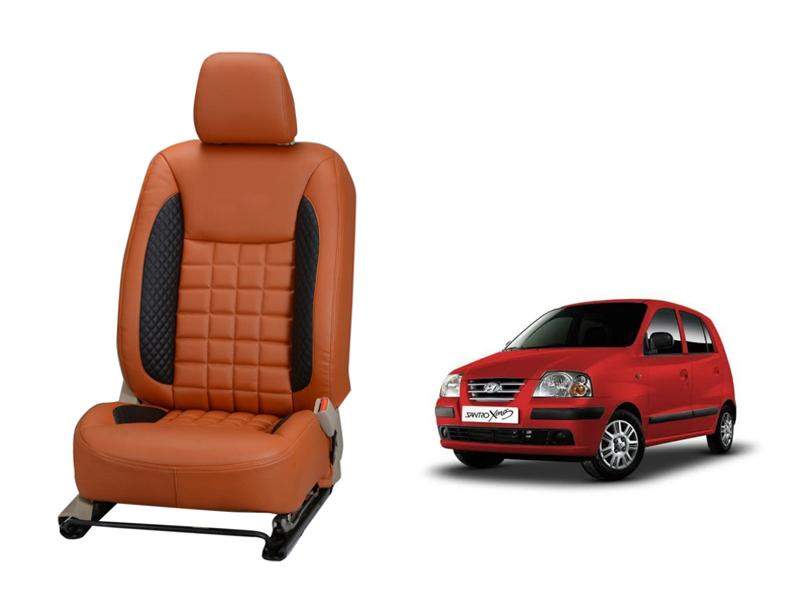 Hyundai Santro Xing Nappa Leather Seat Cover - Prizm Design