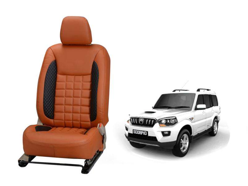 Mahindra Scorpio 2014 Prism Series 3D Custom Nappa Leather Car Seat Covers