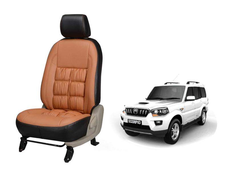 Mahindra Scorpio 2014 Comfort Series 3D Custom Stallion Leather Car Seat Covers