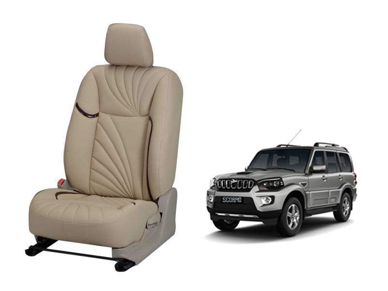 Mahindra Scorpio 2017 Dove Series 3D Custom Nappa Leather Car Seat Cover