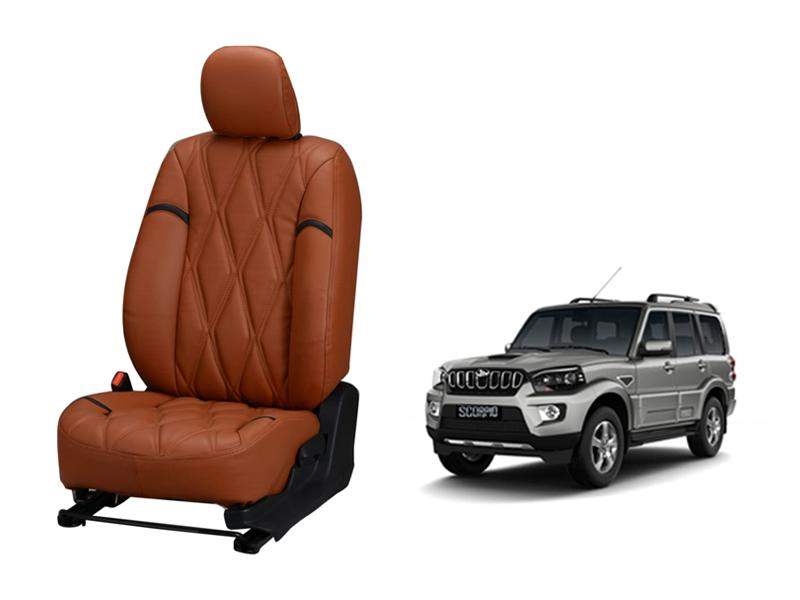 Mahindra Scorpio 2017 Kite Series 3D Custom Nappa Leather Car Seat Covers