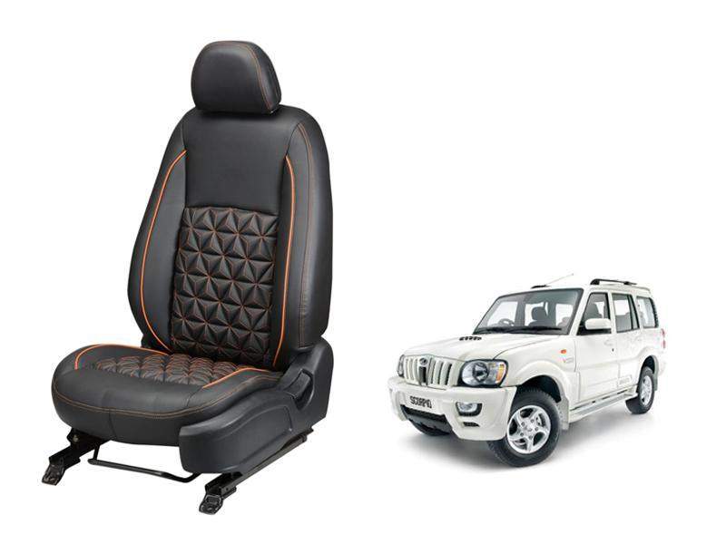 Mahindra Scorpio m-HAWK Nappa Leather Seat Cover in Diamond-Cut Series