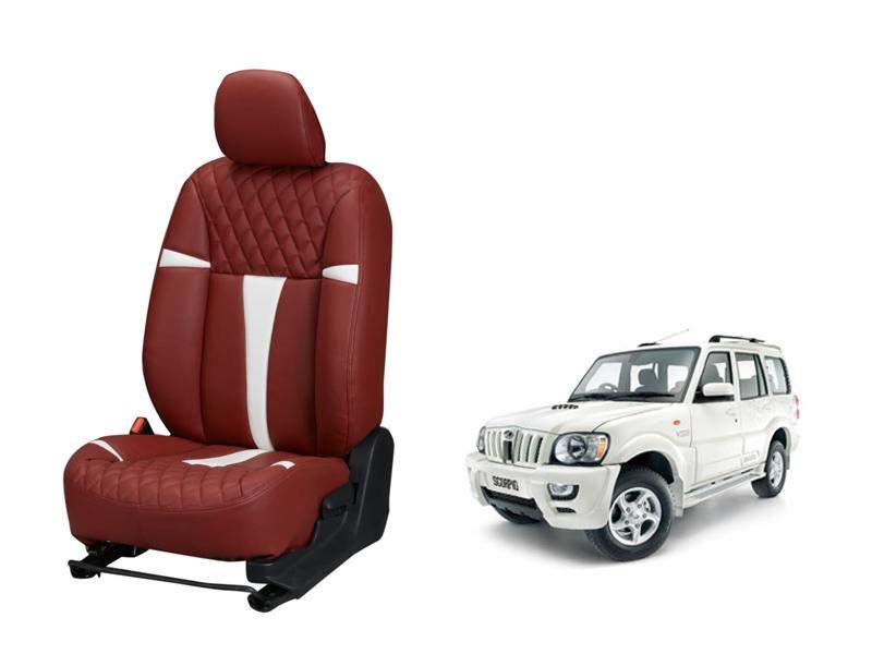 Mahindra Scorpio m-HAWK Art Leather Seat Cover - Racing Design