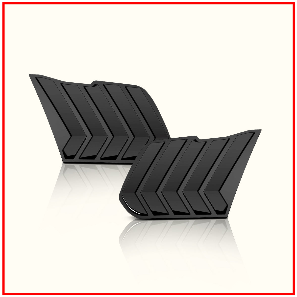 Scorpio-N Rear Window Side Louvers || Glossy Black Finish