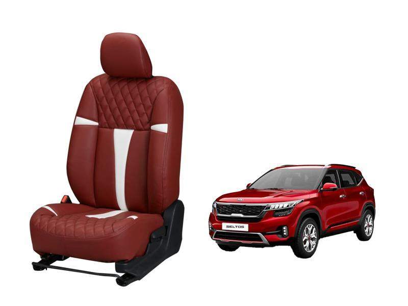 Kia Seltos Racing series 3D Custom art leather car seat covers