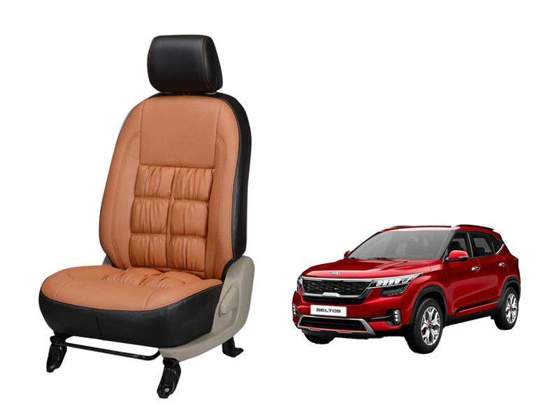 Kia Seltos Comfort Series 3D Custom Stallion Leather Car Seat Covers