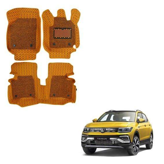 Volkswagen Taigun Spacious 7D Foot Mats - Tan Colour