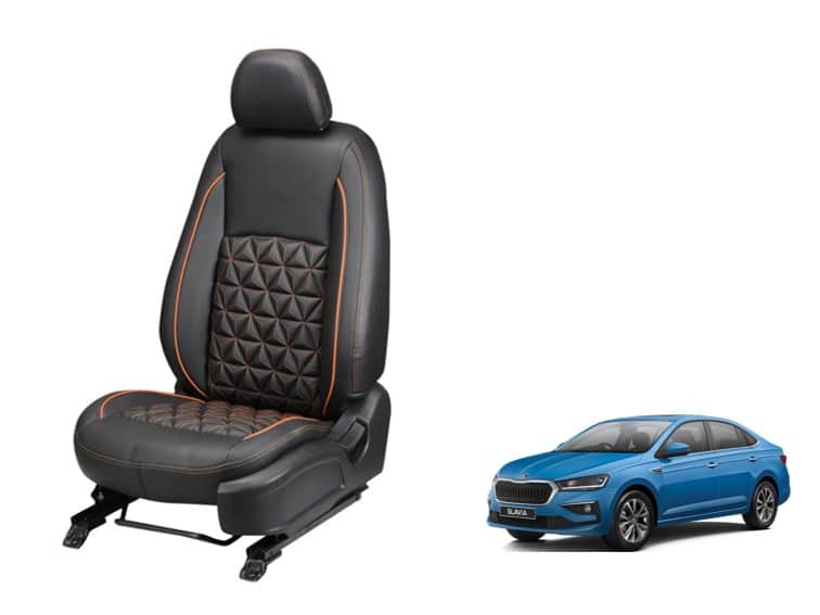 Skoda Slavia Diamond Series 3D Custom Nappa Leather Car Seat Covers