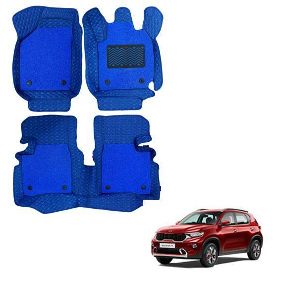 Kia Sonet Illustrious 7D Foot Mats - Blue Colour