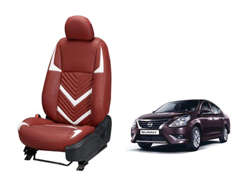 Nissan Sunny Zig Zag SERIES 3D CUSTOM ART LEATHER CAR SEAT COVERS