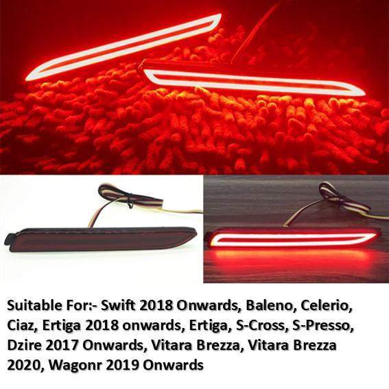 Rear Bumper Reflector LED Lights for Maruti Suzuki (in 1st Design)