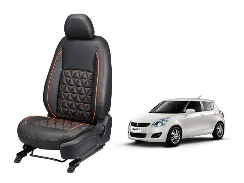 Maruti Suzuki Swift 2012-17 Diamond Series 3D Custom Nappa Leather Car Seat Covers