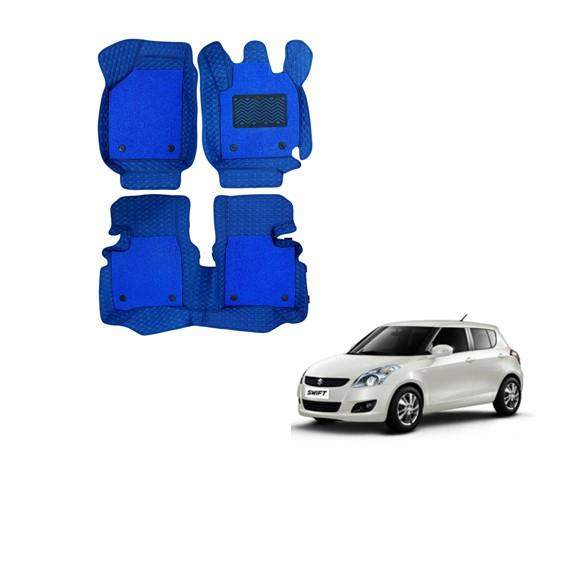 Maruti Suzuki Swift (2012-2017) Deluxe 7D Boot Mat - Blue Colour