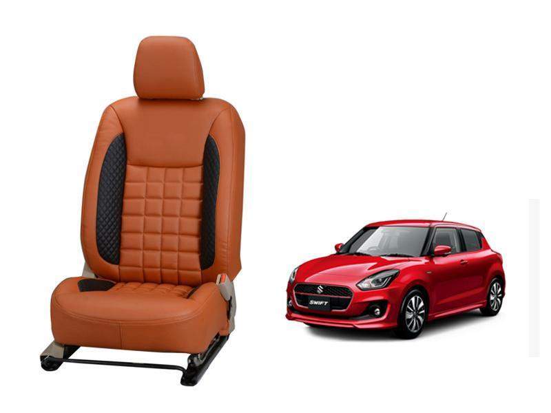 Maruti Suzuki Swift 2018 Prism Series 3D Custom Nappa Leather Car Seat Covers