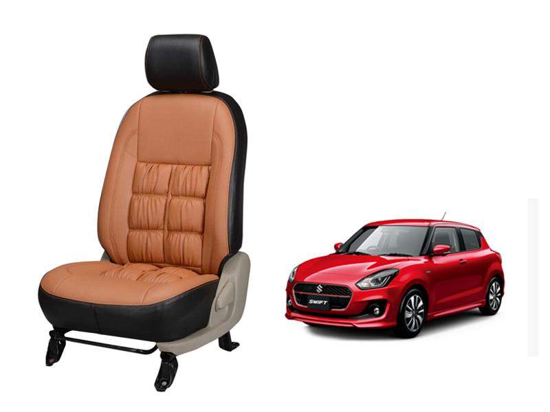 Maruti Suzuki Swift 2018 Comfort Series 3D Custom Stallion Leather Car Seat Covers