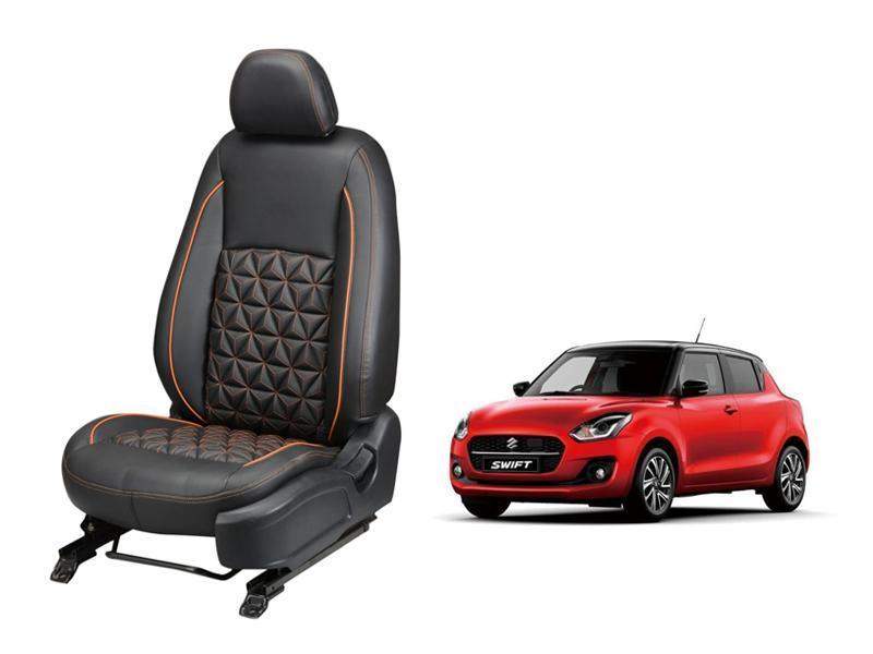 Maruti Suzuki Swift 2020 Diamond Series 3D Custom Nappa Leather Car Seat Covers