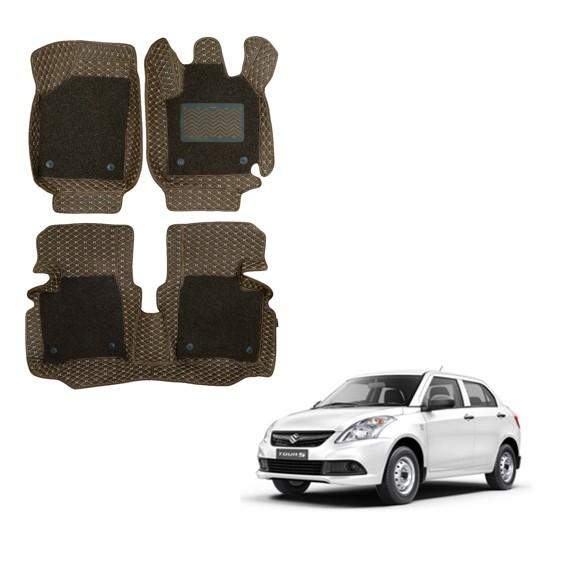 Maruti Suzuki Swift Dzire (2012-2016) Premium 7D Boot Mat - Brown Colour